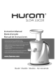 Slow juicer HU-100 W